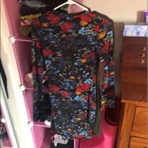 Flower Tight Mini Dress